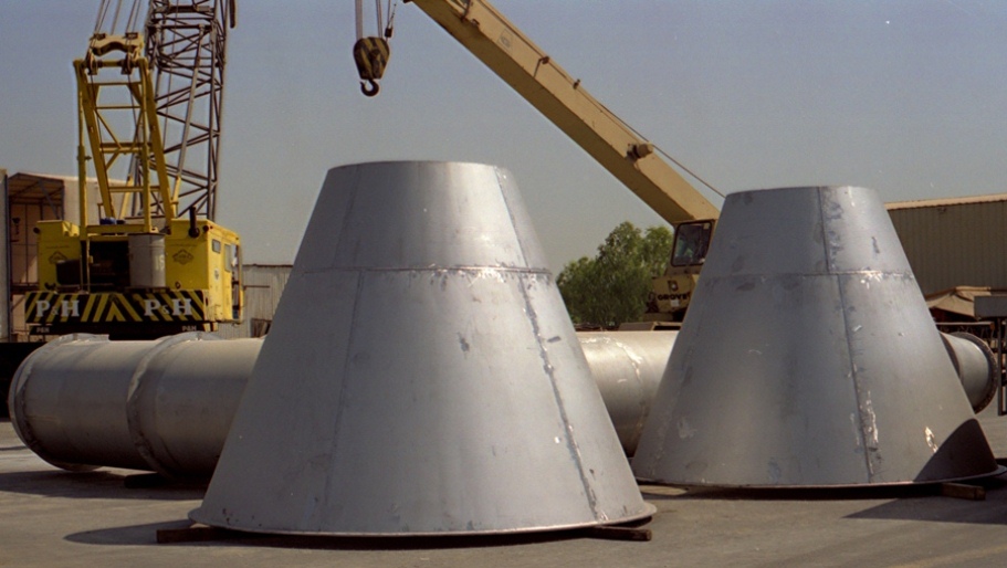 Duplex SS 2205 Scrubber Cone and Ducting	