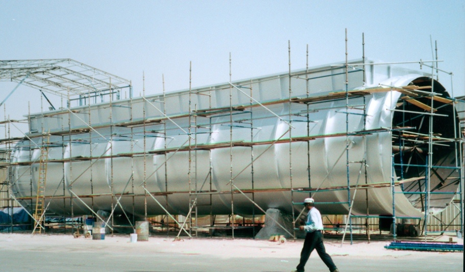 Bottom Section of 5.48 m dia. x 50 m High Boiler Exhaust Stack