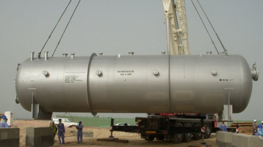 Sea Water Sand Filter Under Installation